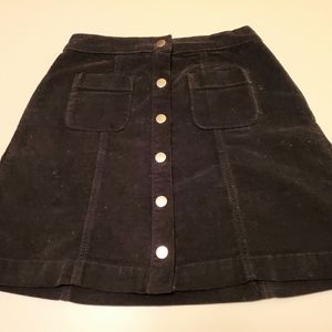 Urban Outfitters Velvet Mini Skirt
